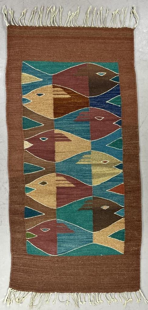 Handwoven Mexican Zapotec Rug Fish (1 of 6)