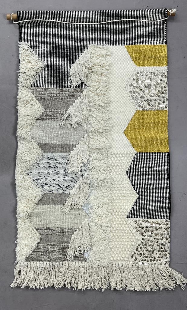 Modernist Style Fiber Art Wall Hanging 54" x 30" (1 of 9)