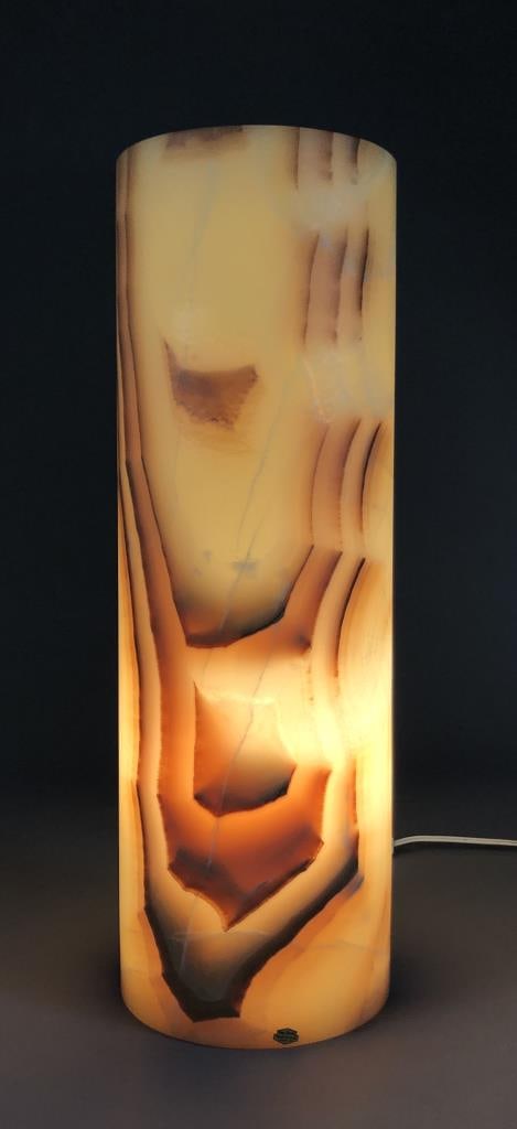Modernist Solid Cylindrical Oaxaca Onyx Lamp 24" (1 of 12)