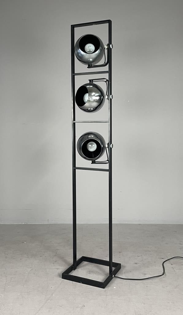 1970s Modern Floor Lamp with Chrome Eyeball Lights (1 of 5)