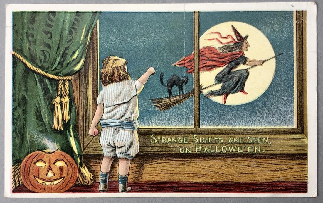 Antique Embossed Halloween Postcard 1910 (1 of 5)