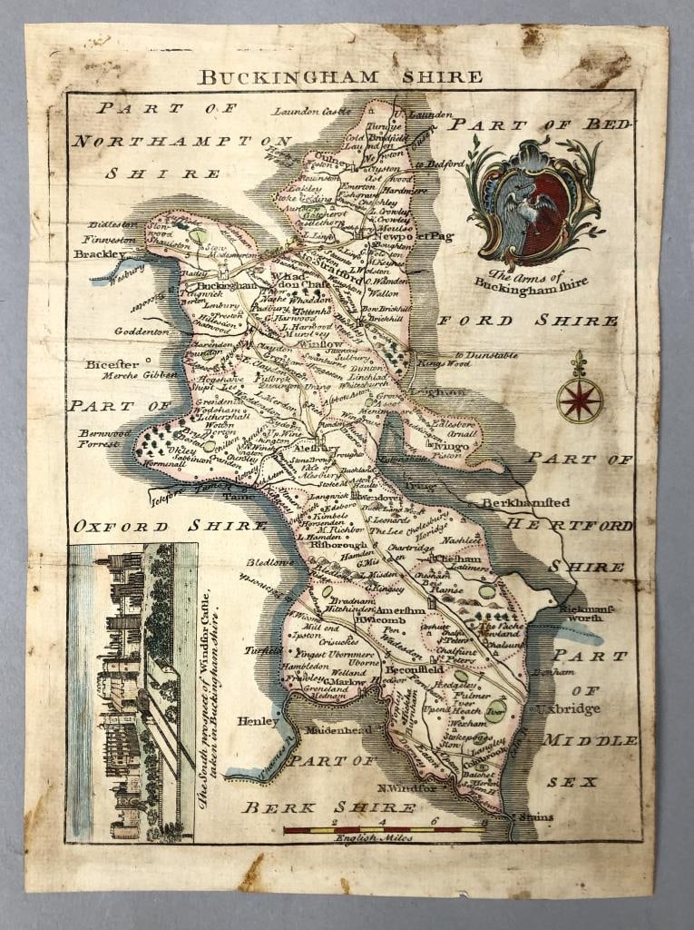 1746 Buckinghamshire England Map by Samuel Simpson (1 of 5)