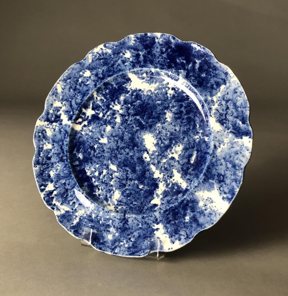 Scalloped Edge Spongeware Plate 10-1/4" (1 of 4)