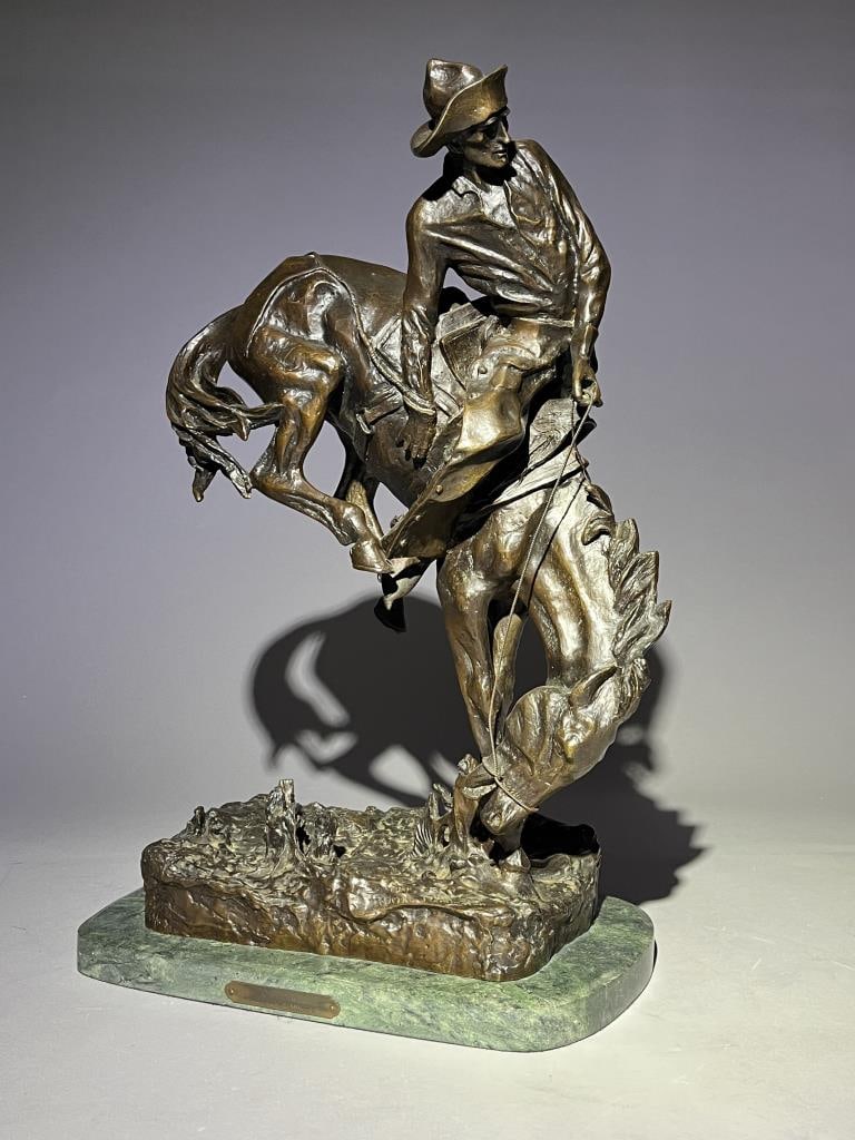 After Frederic Remington Outlaw Bronze Sculpture (1 of 11)