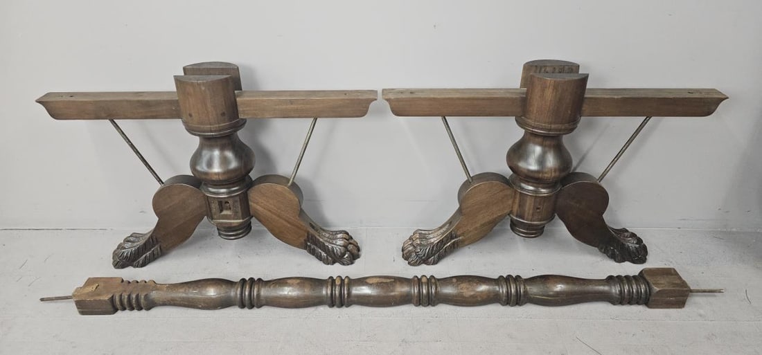 Roulette or Faro Gaming Table Legs and Spreader (1 of 6)