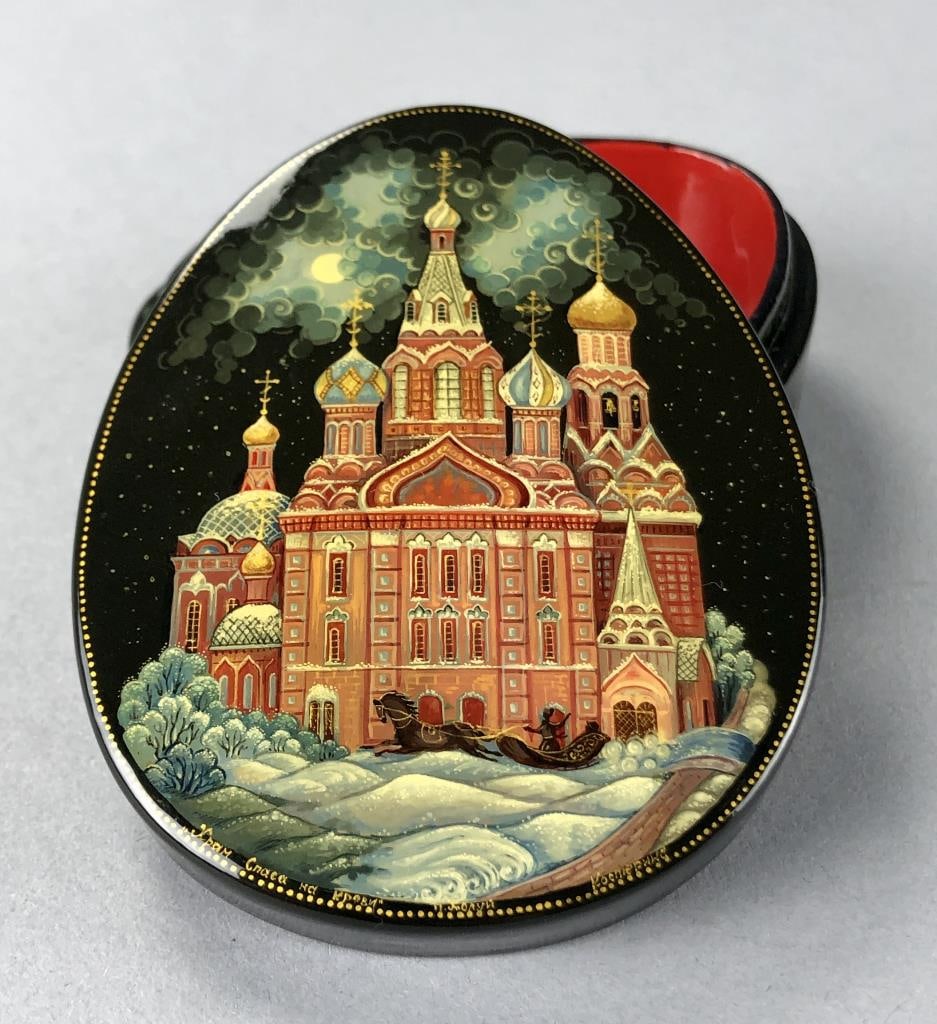 Russian Kholui Lacquer Box Savior on Spilled Blood (1 of 14)