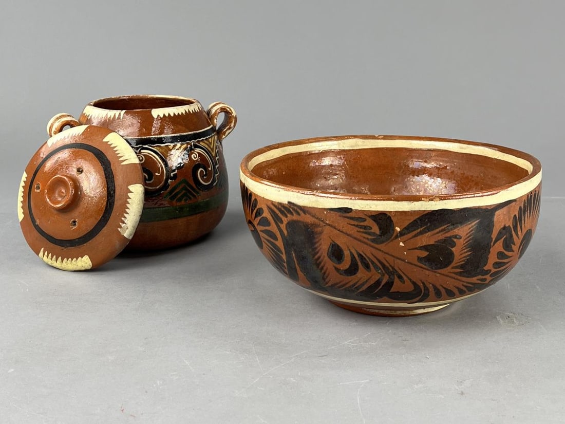 2 Pieces of Mexican Barro Rojo or Redware Pottery (1 of 12)