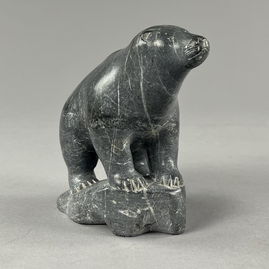 Inuit Soapstone Polar Bear Sculpture (1 of 10)