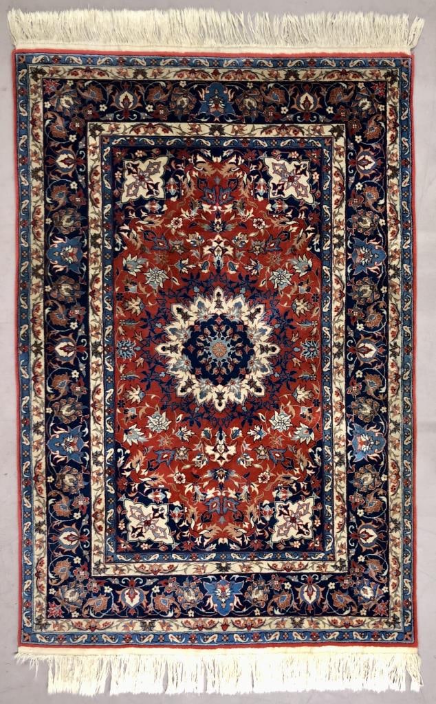 Sino-Persian Kashan Style Hand-Knotted Rug 4' x 6' (1 of 11)