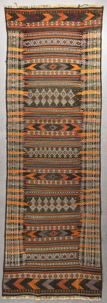 Semi Antique Turkish Kilim Runner 9'8" x 3'4" (1 of 8)