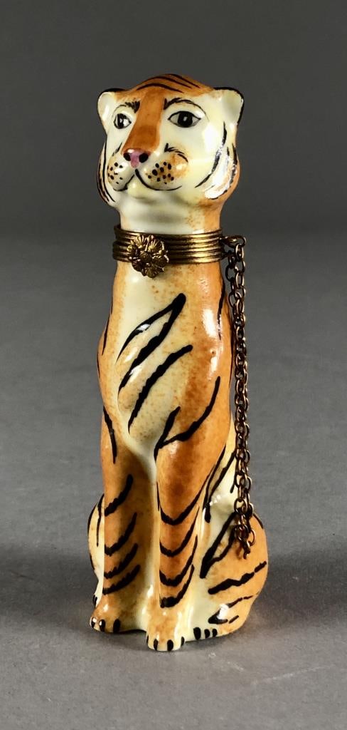 Limoges Peint Main Chamart Tiger Trinket Box (1 of 7)