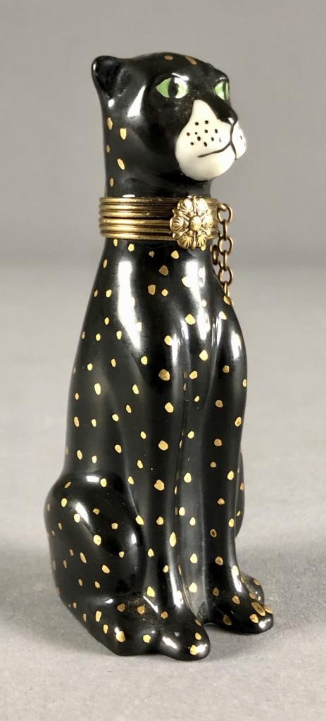 Limoges Peint Main Chamart Jaguar Trinket Box (1 of 7)