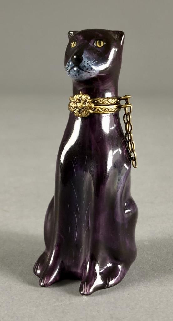 Limoges Peint Main  Panther Trinket Box (1 of 5)