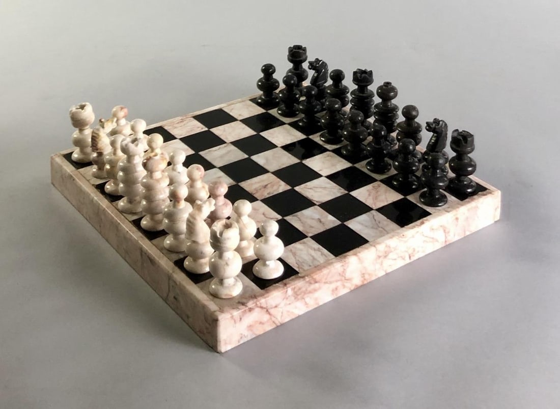 Hand Carved Marble & Onyx Chess Set (1 of 13)