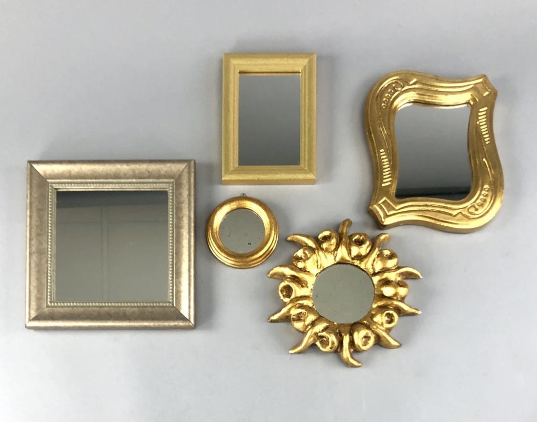 5 Small Decorative Gilt Mirrors (1 of 5)