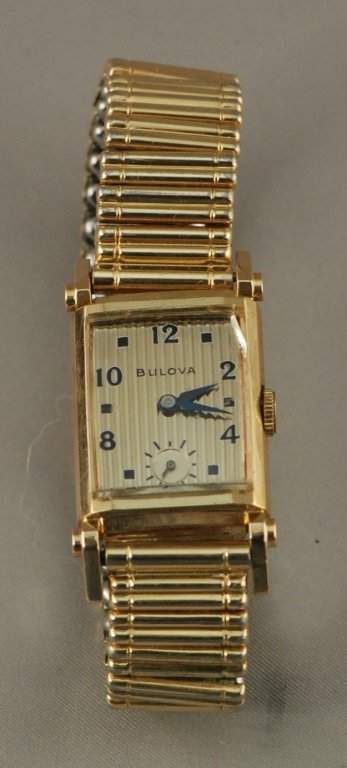 Gents Retro Bulova Wrist Watch: 10k gold filled