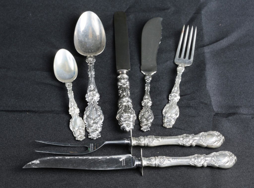 30 PC WHITING/LILY STERLING FLATWARE PAT. 1902 (1 of 5)