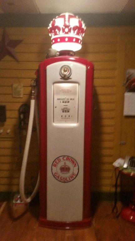 Red crown gas pump for sale sale