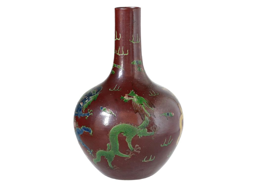 A very rare polychrome porcelain tianqiuping dragon (1 of 5)