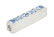 A rectangular blue and white porcelain scroll weight,