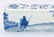 A rectangular blue and white porcelain scroll weight, - 5