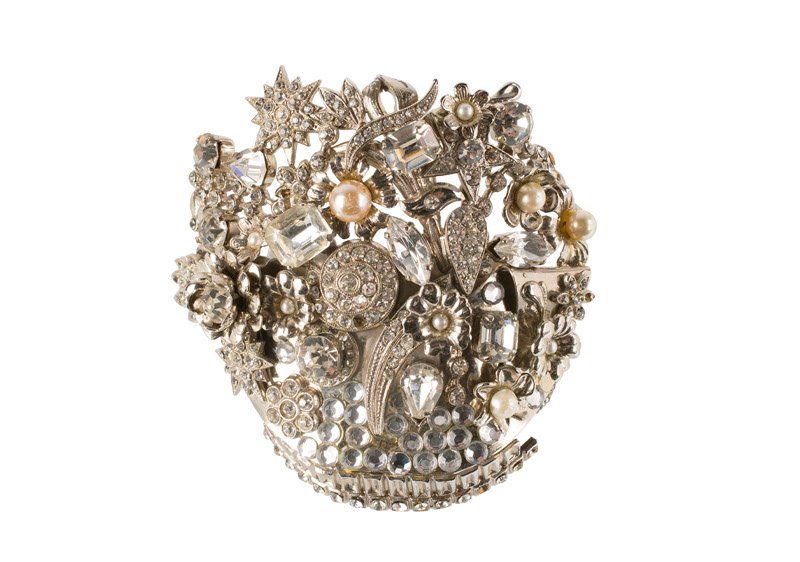 An Anonymous, lot of various; 1) silvertone cuff (1 of 5)