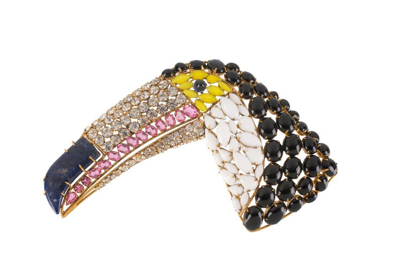 An Iradj Moini (attributed to) large tucan brooch, set (1 of 3)