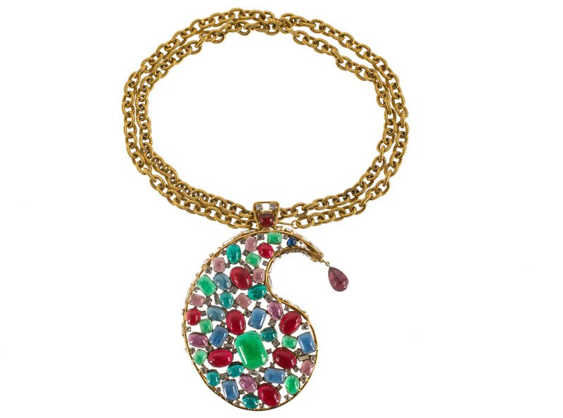 An Iradj Moini goldtone necklace with pendant, set with (1 of 1)