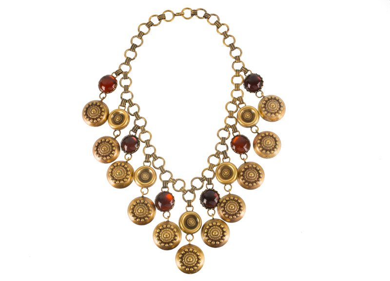 A Joseff Hollywood goldtone necklace set with purple (1 of 2)