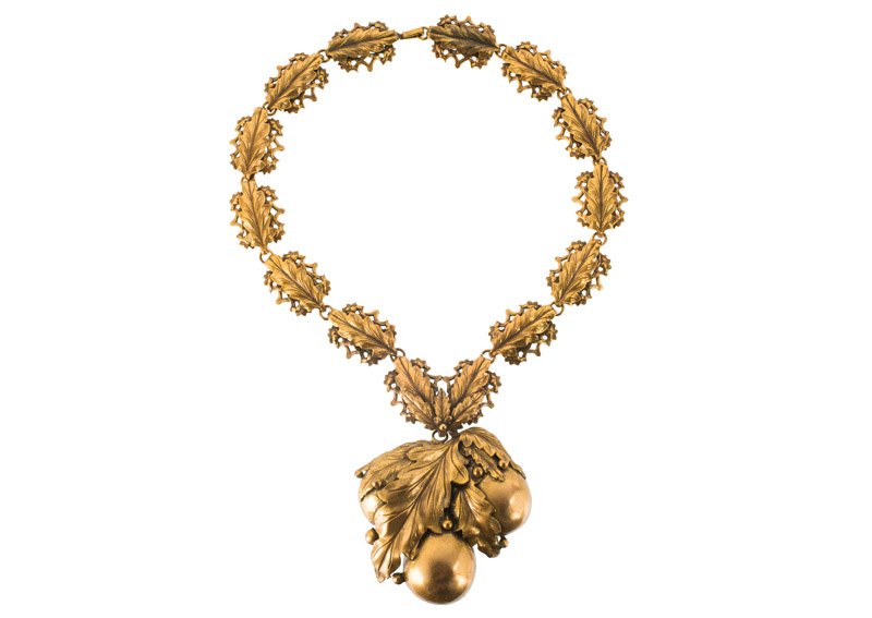 A Joseff Hollywood goldtone necklace with (1 of 2)