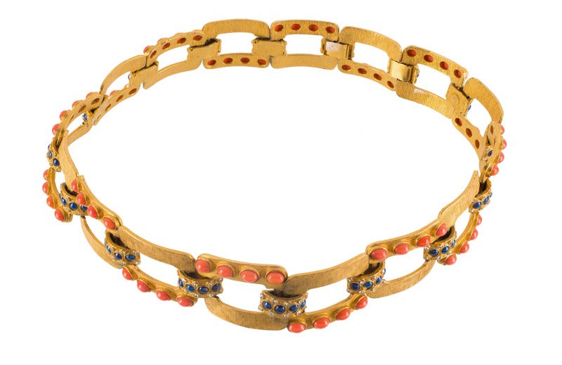 A Kenneth Jay Lane goldtone belt, set with rhinestones, (1 of 1)