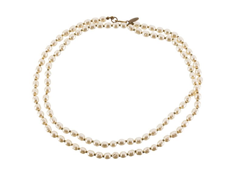 A Miriam Haskell faux pearl necklace. Signed Miriam (1 of 1)