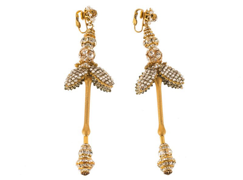 A Stanley Hagler (attributed to) goldtone pair of (1 of 1)