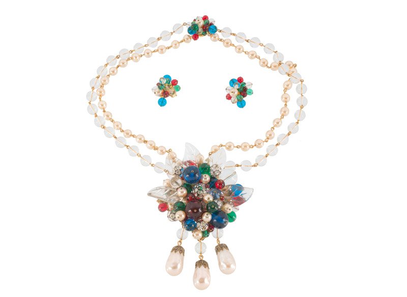 A William de Lillo (attributed to) necklace and pair of (1 of 1)