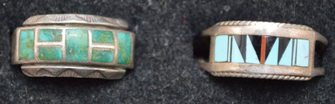 (TWO) NAVAJO AND ZUNI SILVER RINGS (1 of 4)