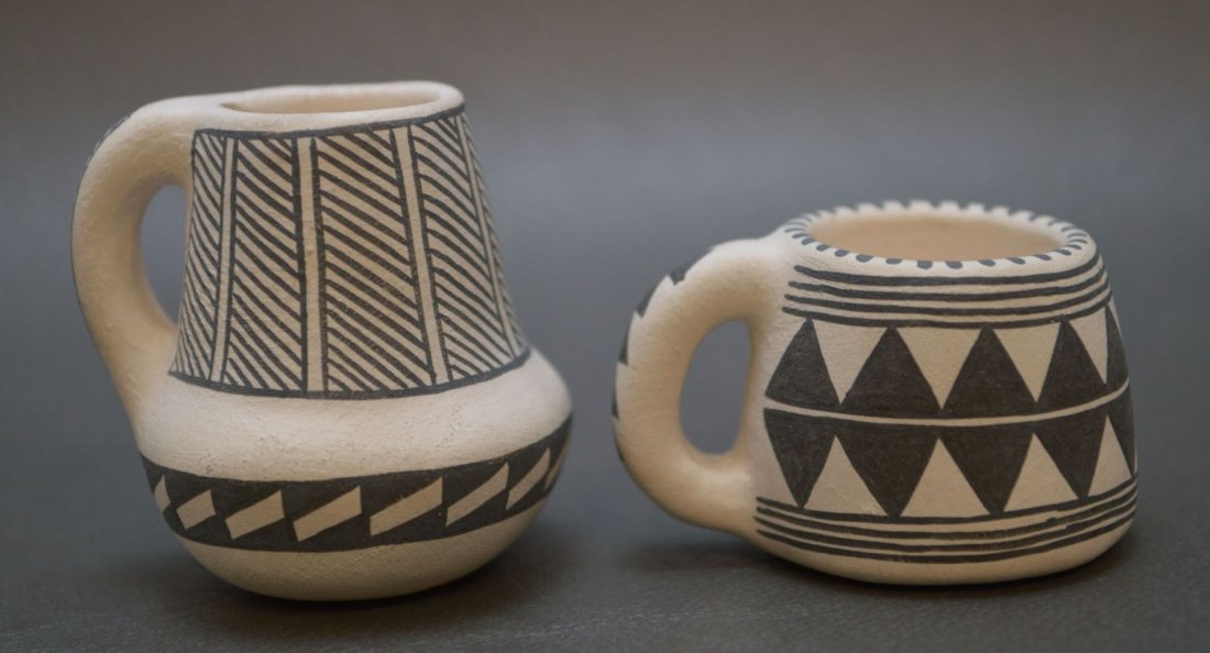 TWO ACOMA POTS SIGNED LJ (1 of 8)