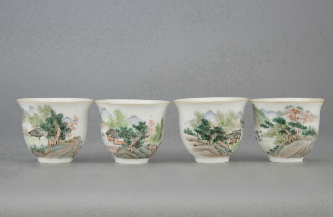 Four Set of Chinese Porcelain Tea Cups (1 of 5)