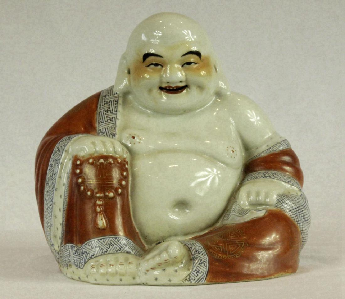 Large Chinese Porcelain Figure of Buddha (1 of 2)