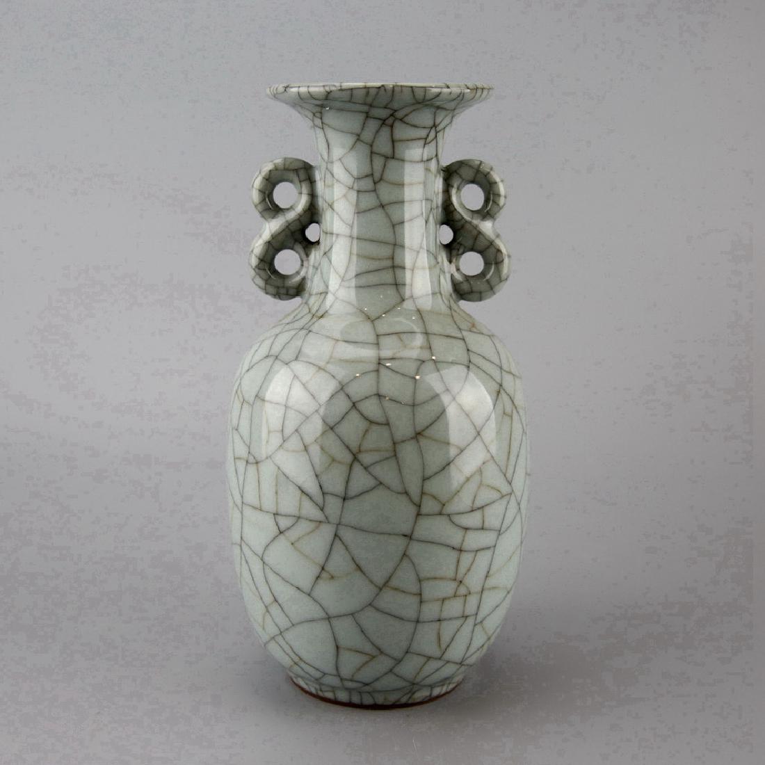 Chinese Celadon Crackle Glaze Vase (1 of 4)