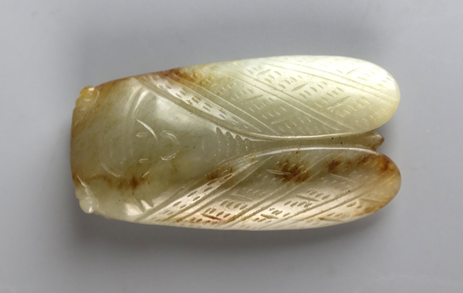 A Chinese Jade Cicadas Carving, (1 of 3)