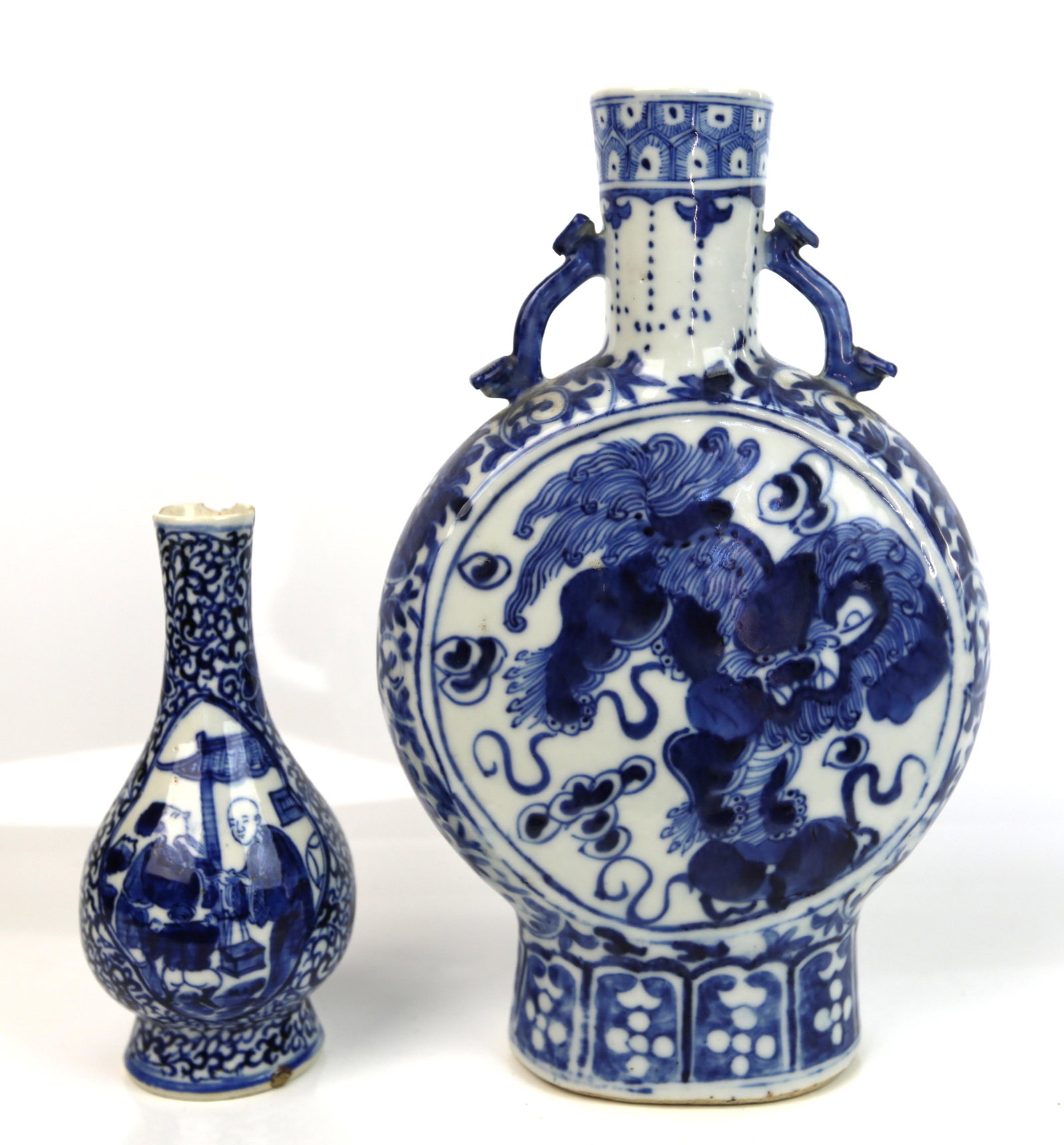 Two Chinese Blue & White Vases, (1 of 7)
