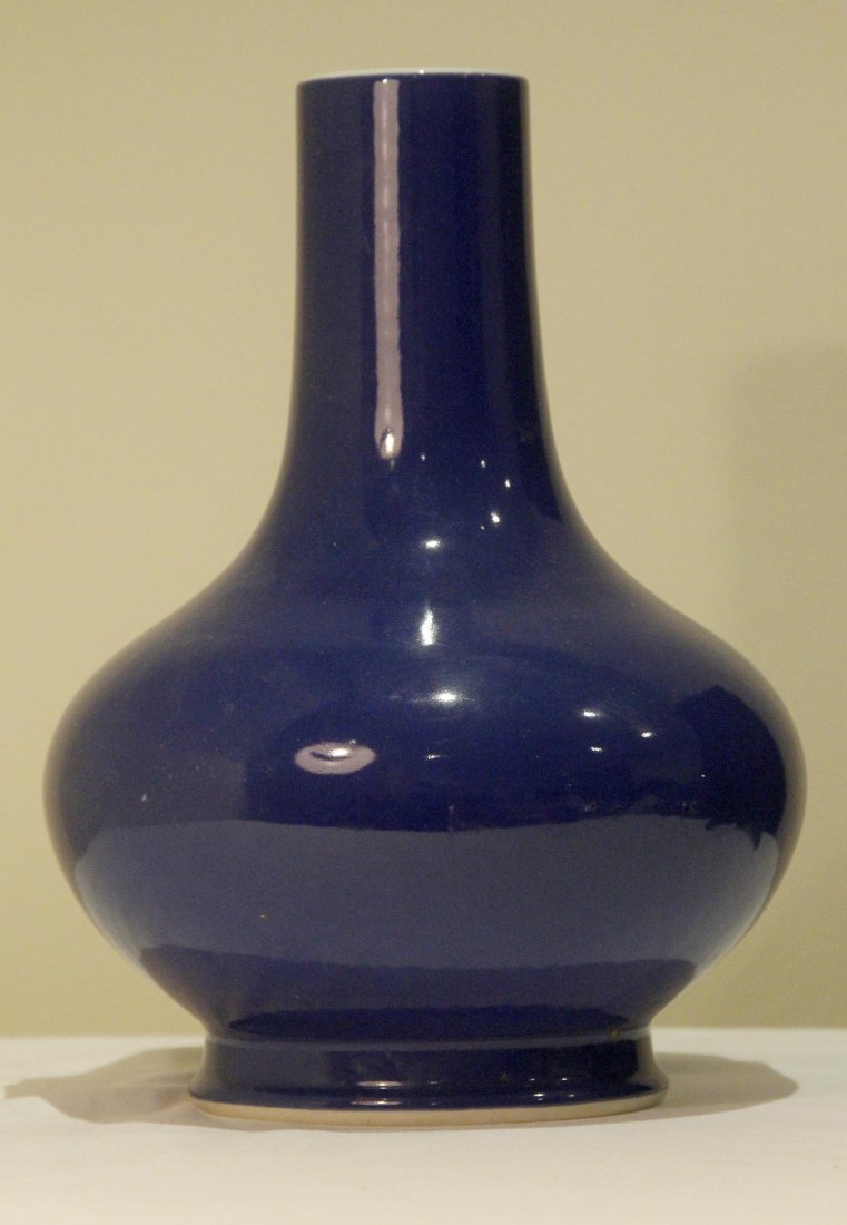A Fine Chinese Blue Glaze Porcelain Vase (1 of 2)