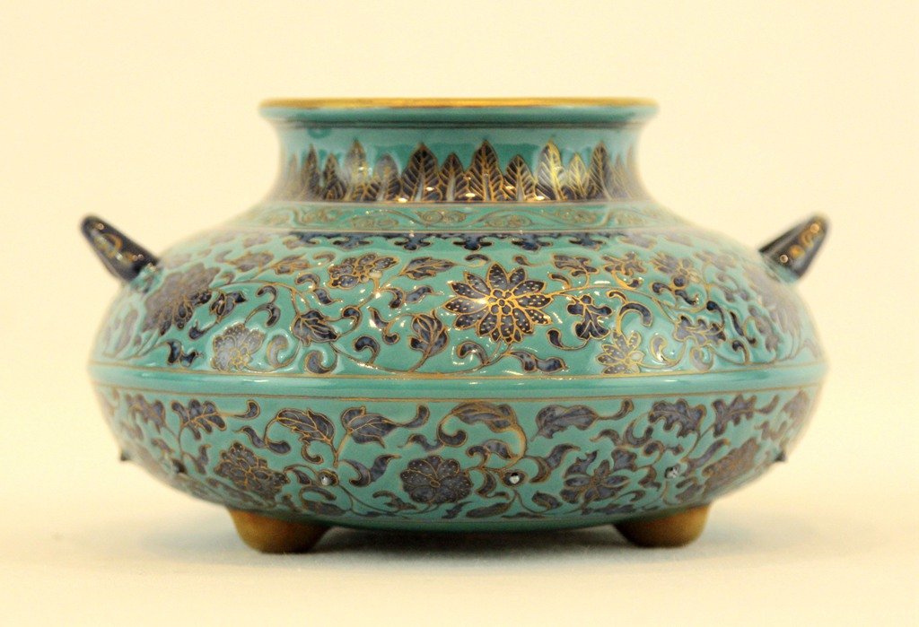 Vintage Chinese Green Under Glazed Porcelain Censer (1 of 4)