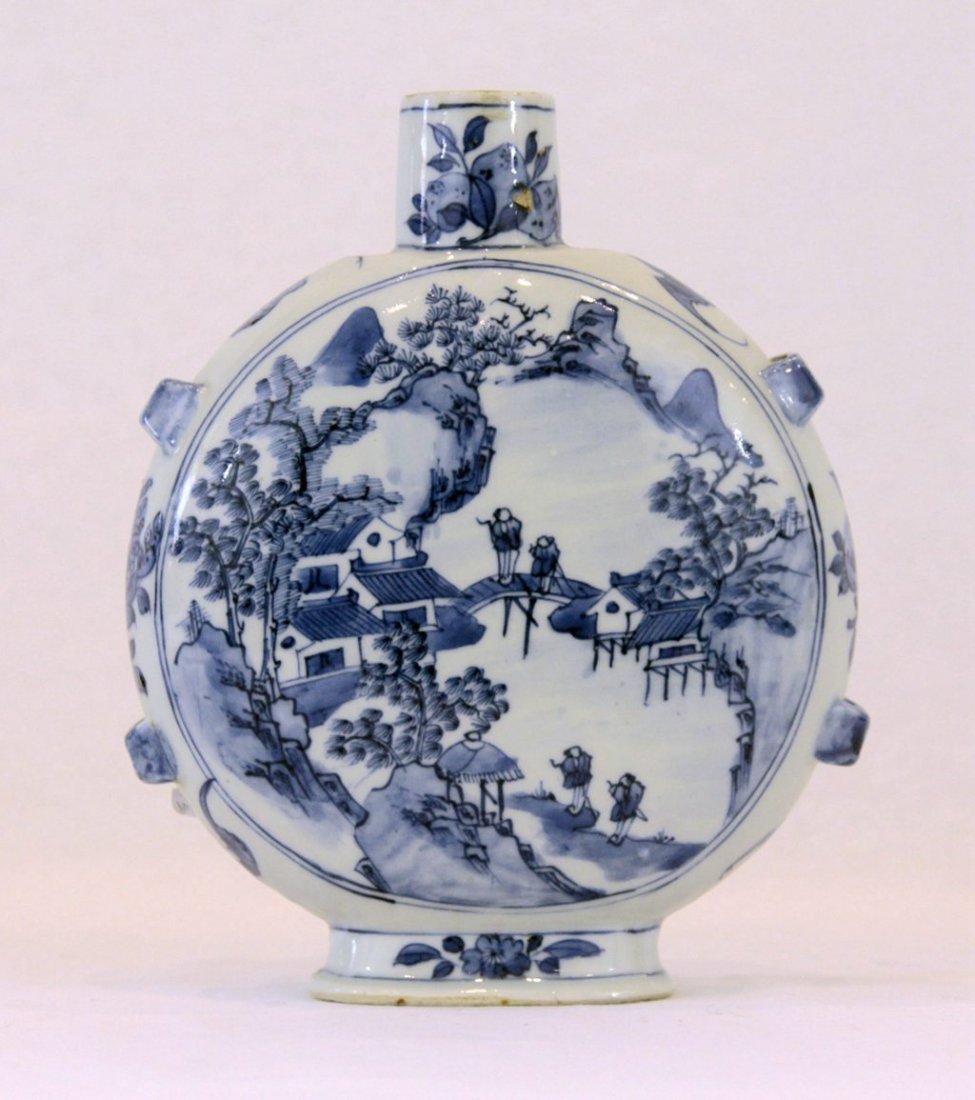 Chinese Blue & White Pilgrim Flask (1 of 5)
