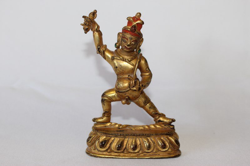 Sino-Tibetan Gilt Bronze Figure of Mahakala (1 of 3)