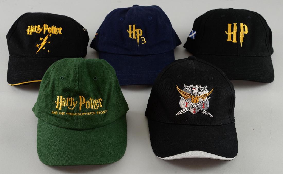 Five Harry Potter crew caps including Transport Crew,: Five Harry Potter crew caps including Transport Crew, Post Production Crew.Provenance: Consigned by Peter Harvey who worked in the Transportation department in the Harry Potter series, he was personal