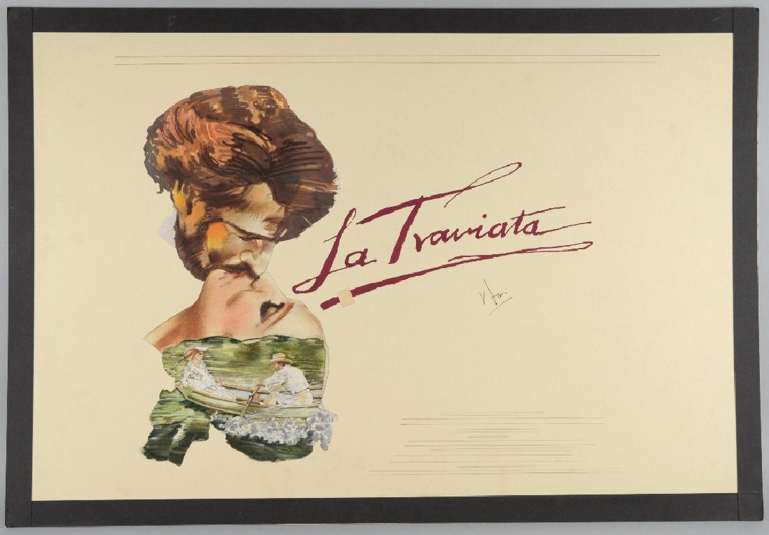 La Traviata (1982) original prototype painted artwork (1 of 2)