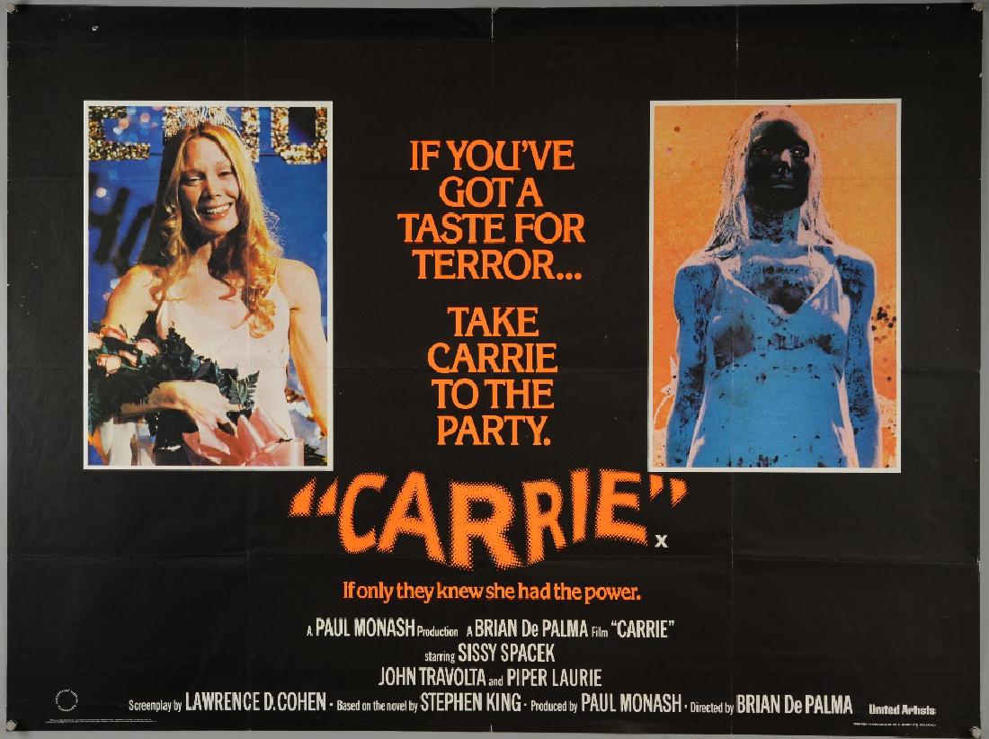 5 British Quad film posters including Carrie, Alien 3 (1 of 2)