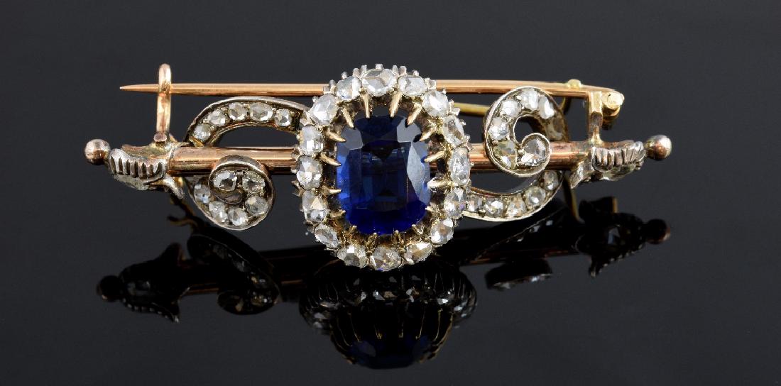 Victorian diamond brooch, set with rose cut diamonds (1 of 1)