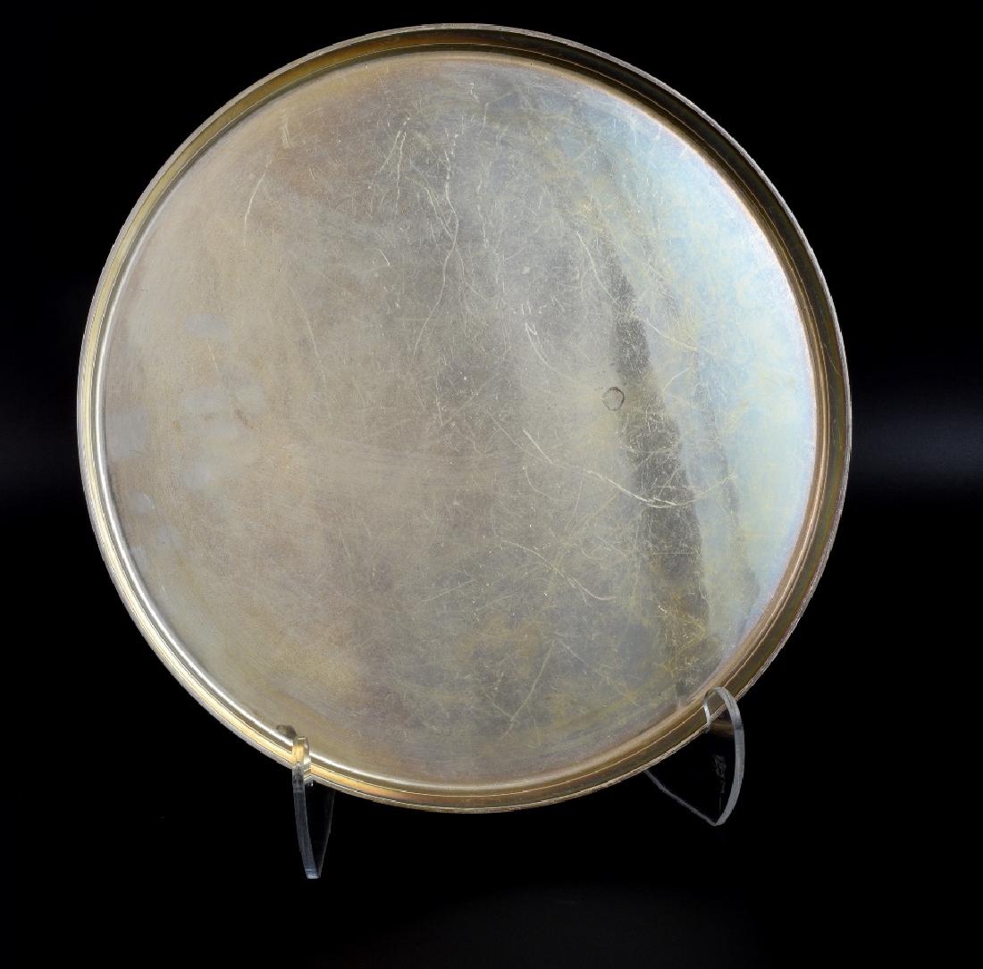 George VI silver salver of plain design, by Roberts &: George VI silver salver of plain design, by Roberts & Belk, Sheffield, 1944, 32oz, 995g, 30cm diameter,
